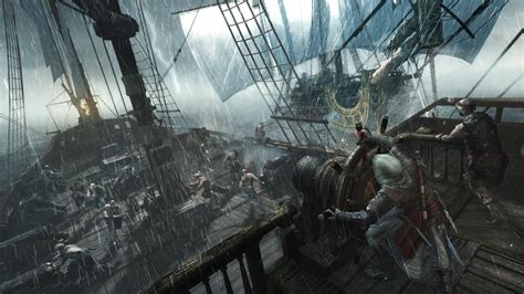 Assassin S Creed Black Flag Ship Combat Wallpapers Top Free