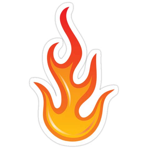 Flame Fire Sticker By Mhea