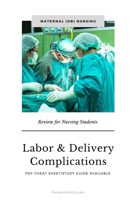 Labor And Delivery Complications In 2020 Obstetrics Nursing Nursing