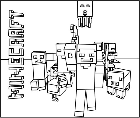 Coloring for girls and boys. Minecraft free to color for kids - Minecraft Kids Coloring ...