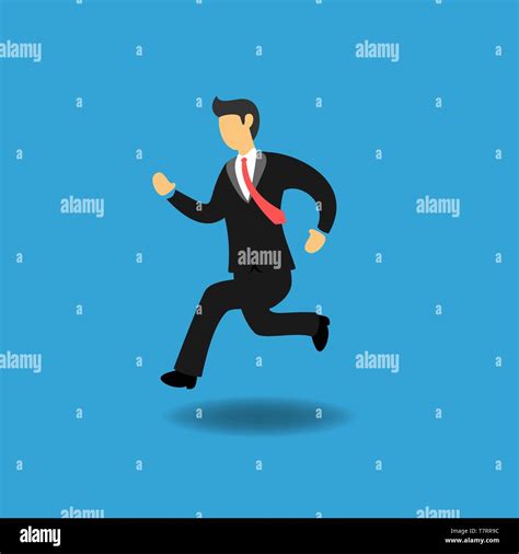 Concept Of Businessman Jumping Business People With Doing Little Jump