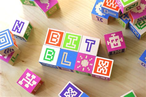 Bitblox Wooden Alphabet Blocks For The Digital Age