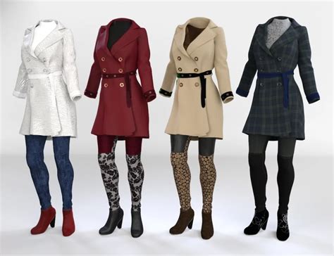 Trench Coat Outfit Textures ⋆ Freebies Daz 3d