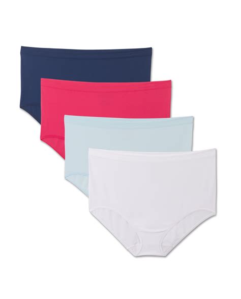 Fit For Me By Fruit Of The Loom Womens 4 Pack Seamless Brief Fruit Us