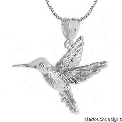 New 925 Sterling Silver Hummingbird Pendant Necklace 99648375915 EBay