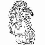 Rapunzel Coloring Pages Little Girl Beautiful Tangled Cute Baby Princess Disney Color Toddler Printable Cinderella Getcolorings Sheets Girls Kids Print sketch template