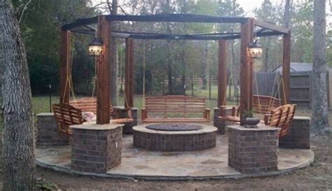 How To Build A Hexagonal Swing With Sunken Fire Pit Diy Projects For