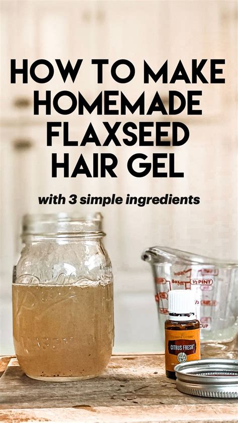Homemade Flaxseed Hair Gel Easy Diy Recipe