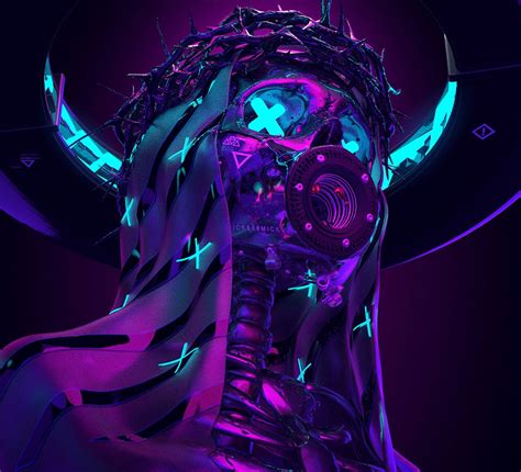 Neon Cross Cyberpunk Art Cyberpunk Aesthetic Neon Art
