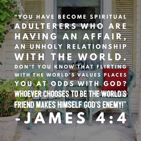 Spiritual Adultery Friendship With The World Dont You Know