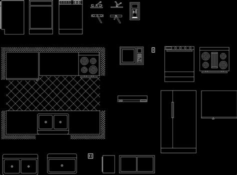 Kitchen Furniture 2d Dwg Block For Autocad • Designs Cad