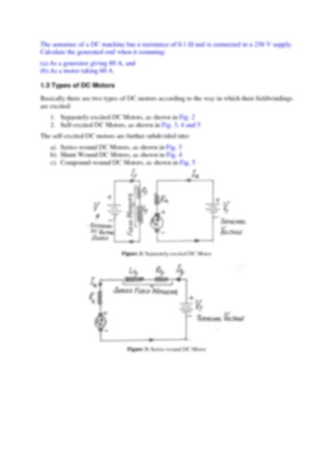 solution electrical machines week 6 7 and 8 lecture notes dc motors and its speed and torque