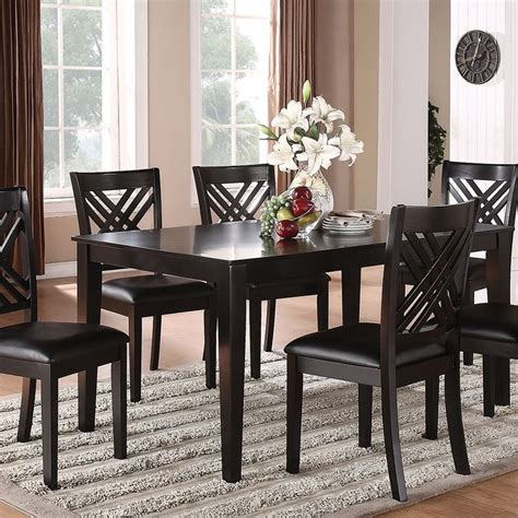Dining room black dining set with candle also ceramic bowl and grey. Brooklyn Black Dining Collection | Dining room sets ...