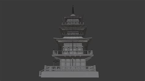 Japanese Temple 無料3dモデル Blende Obj Fbx Free3d