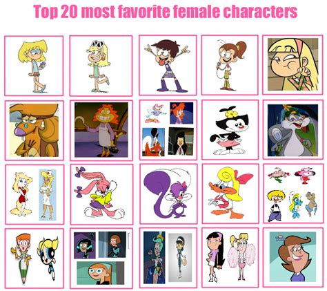 My Top 20 Favorite Female Characters By Bart Toons On Deviantart