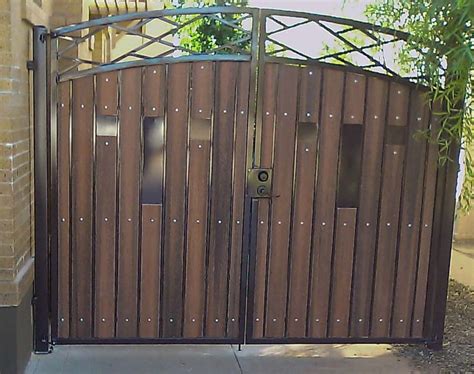 Decorative Iron And Composite Gate Wrought Iron Garden Gates Wood