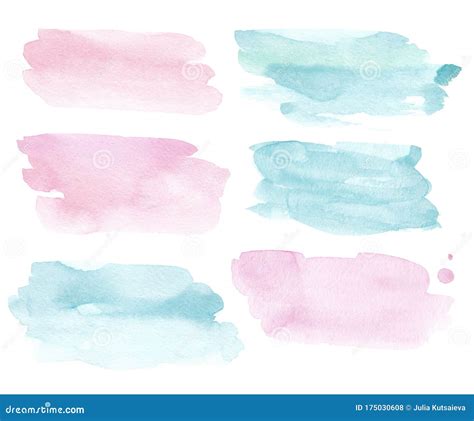 Watercolor Abstract Hand Drawn Background Paint Splash Brush Pink And