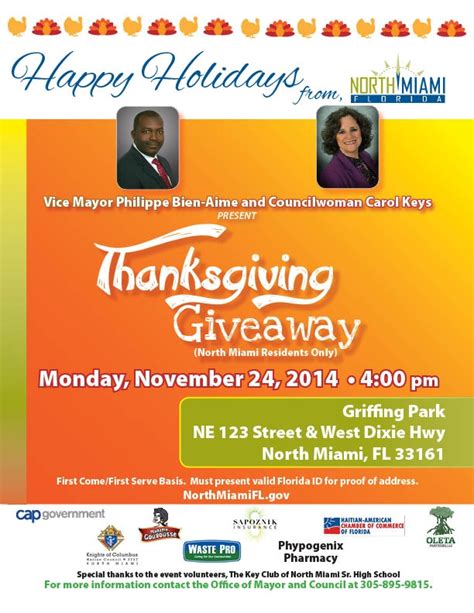 Check spelling or type a new query. North Miami: Thanksgiving Giveaway Today! - VotersOpinion.com