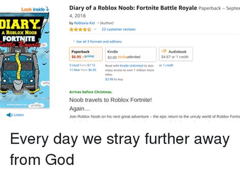 Diary Of A Roblox Noob Fortnite Battle Royale Paperback Septer 4 2018