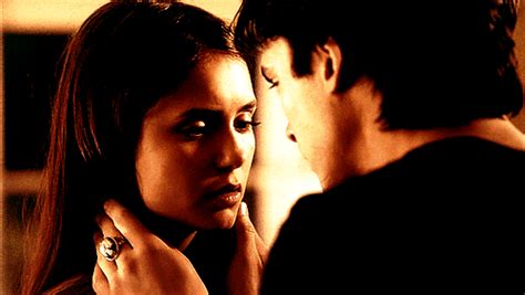 When Damon Gears Up To Kiss Her The Vampire Diaries Damon And Elena S Popsugar