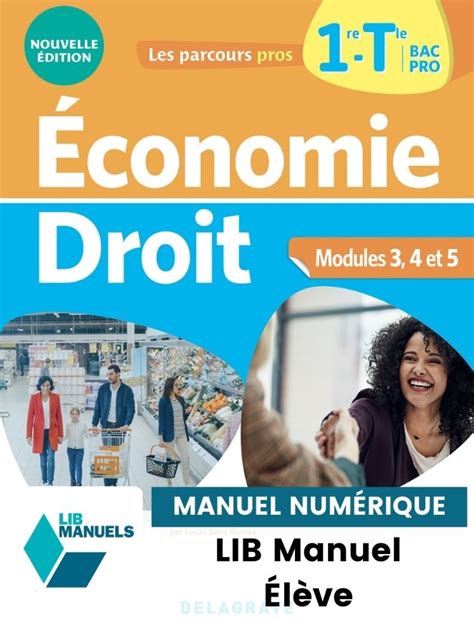 Édulib : Économie-Droit 1re, Tle Bac Pro (2022) Pochette - LIB manuel