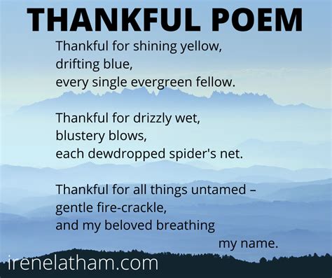 Live Your Poem Thankful Poem