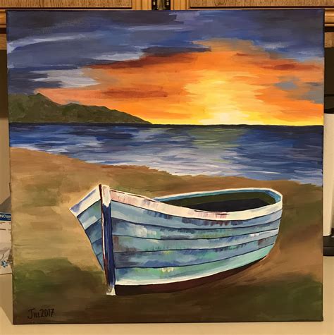 Wadidaw How To Paint A Boat On Canvas For You PAINTSWD