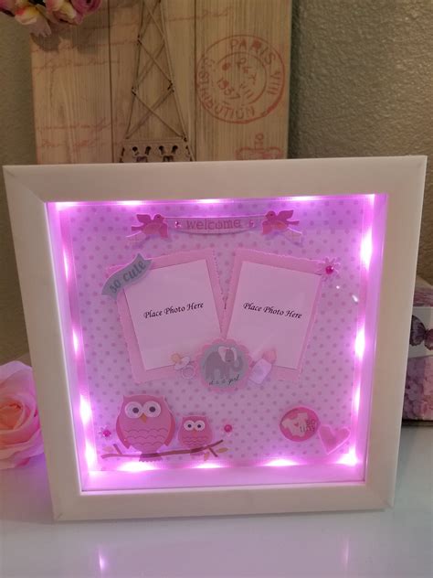 It's a Girl - Light Up LED Shadow Box Picture Frame