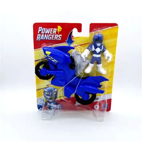 Playskool Heroes Power Rangers Blue Ranger Shark Cycle Inch Figure