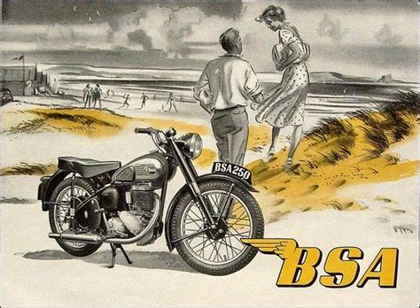 Bsa Poster Vintage Motorcycle Posters Motorcycle Posters Bike Poster