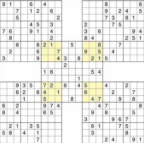 Samurai Sudoku Template Print Sudoku Sudoku Printable Sudoku Puzzles