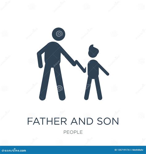 Father And Son Icon In Trendy Design Style Father And Son Icon