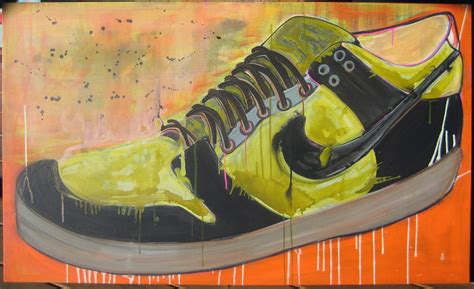 I have 5 tips for using black canvases as well as a list of tutorials for specific black canvas paintings. NIke on Orange. Sold. 36x60 inch canvas. Acrylic Paint ...