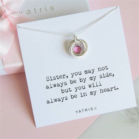 Always In My Heart Sister Necklace By Yatris