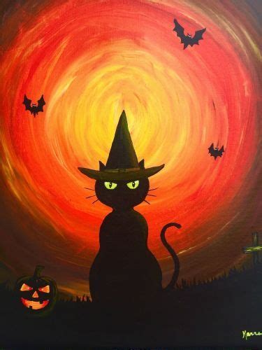 Halloween Cat Traveling Cat Drawing In 2019