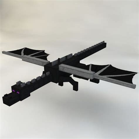 The ender dragon is a gigantic flying hostile boss mob found when first entering the end. 3D model Ender Dragon Minecraft | CGTrader