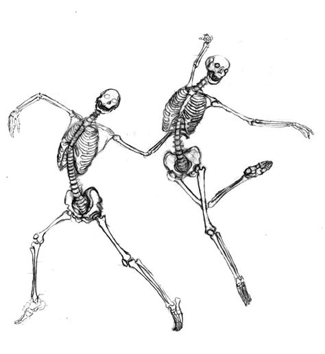 Two Skeletons Are Dancing In The Air