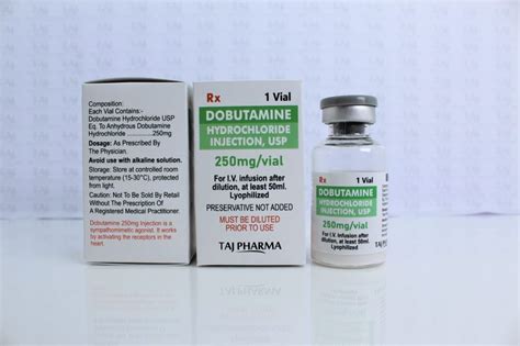 Dobutamine Hydrochloride Injection Usp 250mgvial