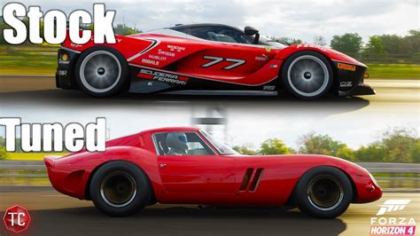 Forza Horizon 4 Stock Vs Tuned Ferrari Fxxk Vs Ferrari 250 Gto Youtube
