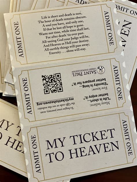 My Ticket to Heaven – St. Paul Street Evangelization
