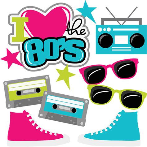 I Heart The 80s Svg Cut Files For Scrapbooking 80s Svg Files Cassette