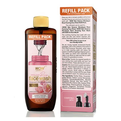 Buy Wow Skin Science Himalayan Rose Foaming Face Wash Refill Pack 200
