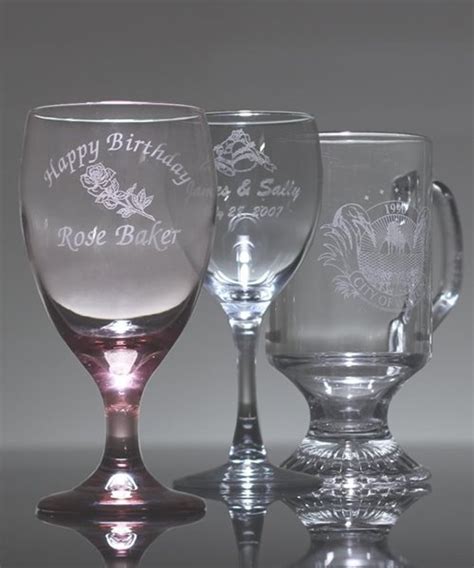 Picture Of Custom Engraved Supplied Glassware