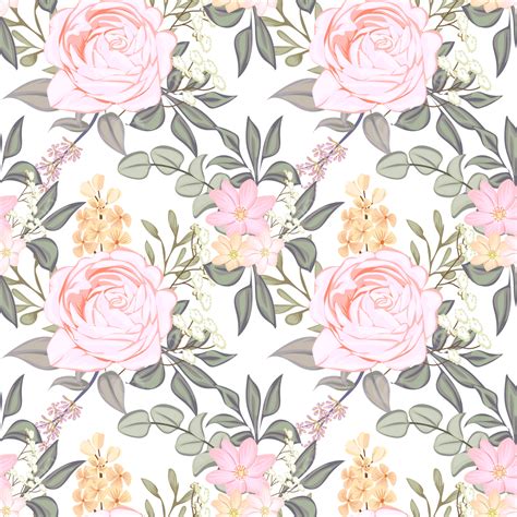 Seamless Pattern Flower Background Wallpaper Pattern Seamless