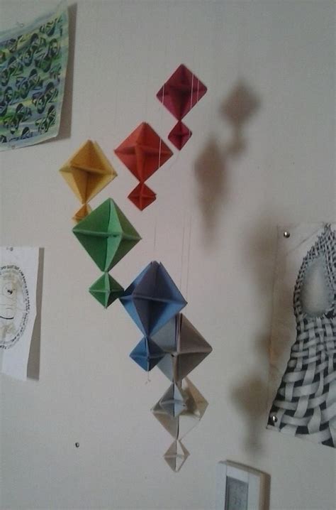 Rainbow Origami Mobile · An Origami Mobile · Art On Cut Out Keep