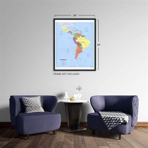 Historix 2006 Latin America Map Poster 24x30 Inch Central And South