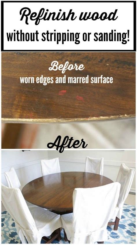 How to Refinish a Table without Sanding & Stripping ...