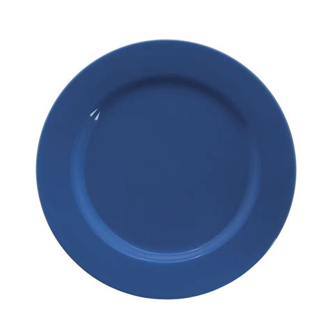 Hubert Wide Rim Blue Melamine Dinner Plate 9dia