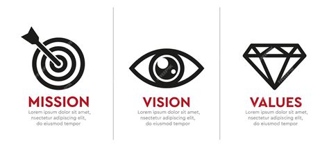 Premium Vector Mission Vision Values Corporate Philosophy Icons