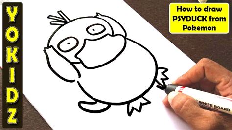 How To Draw Psyduck From Pokemon Youtube